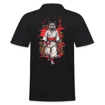 Chiens Yokai Art Japon Design esthétique - Polo Homme - noir - Dos - Kai (181cm)