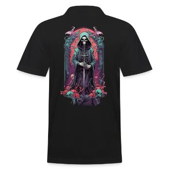 Gothique Grim Reaper Pastel Grim Reaper Design - Polo Homme - noir - Dos - Kai (181cm)
