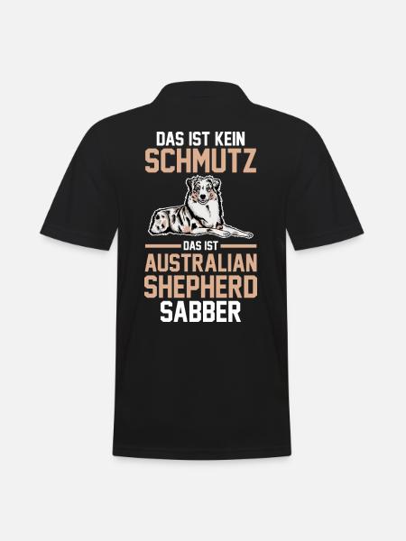 Hund Australian Shepherd - Männer Poloshirt - Schwarz