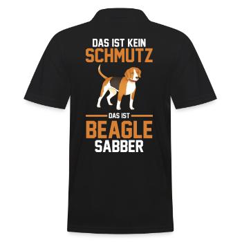 Dog Beagle - Men's Polo Shirt - black - Back - Kai (181cm)
