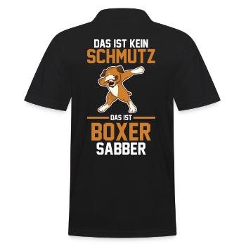 Hund Boxer - Männer Poloshirt - Schwarz - Hinten - Kai (181cm)