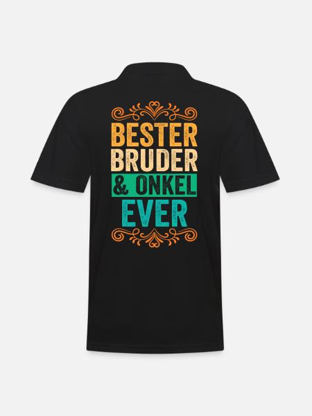 Bruder und Onkel - Männer Poloshirt - Schwarz