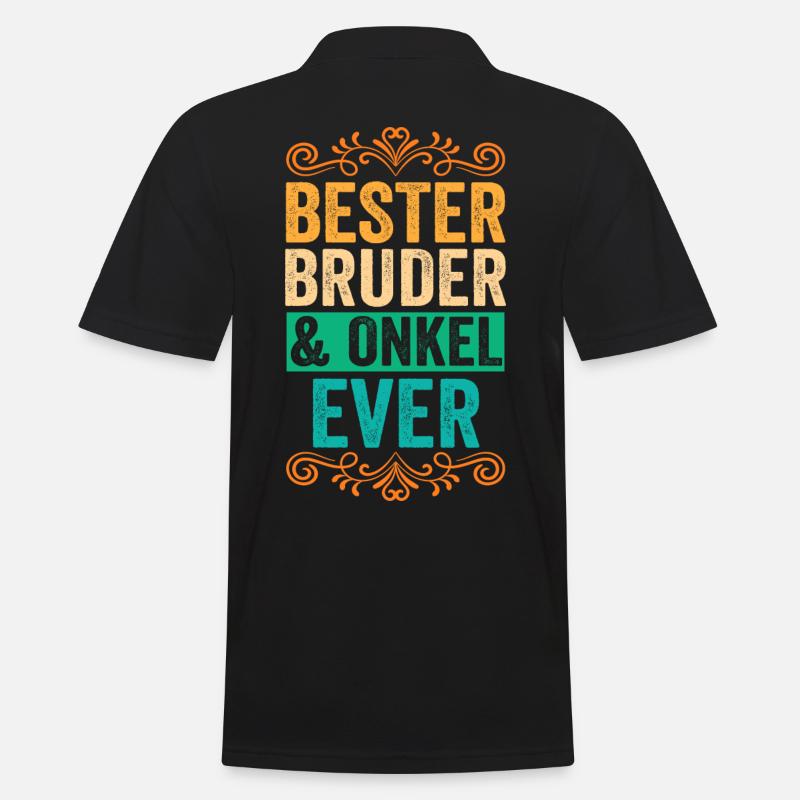 Bruder und Onkel - Männer Poloshirt - Schwarz