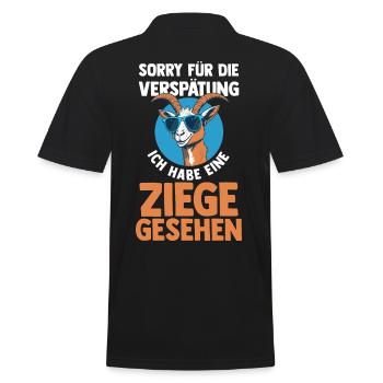 Ziege Ziegenbauer Bauernhof Landwirt Bauer Ziegen - Männer Poloshirt - Schwarz - Hinten - Kai (181cm)