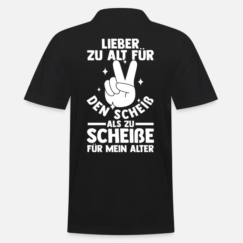 Zu Alt Für Den Scheiß - Männer Poloshirt - Schwarz