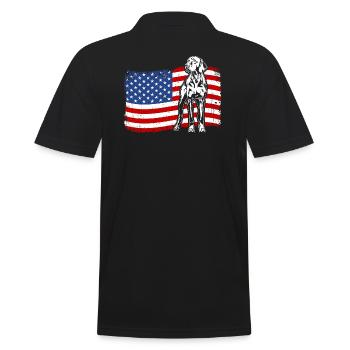 Vizsla US Amérique Drapeau Chiens Chien Wilsigns - Polo Homme - noir - Dos - Kai (181cm)