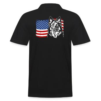 Chodský Pes US Amérique Drapeau Chiens Chien Wilsigns - Polo Homme - noir - Dos - Kai (181cm)