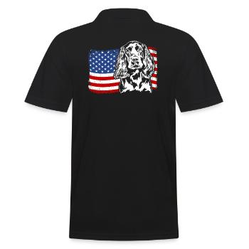 Boykin Epagneul US Amérique Flag Dogs Wilsigns - Polo Homme - noir - Dos - Kai (181cm)