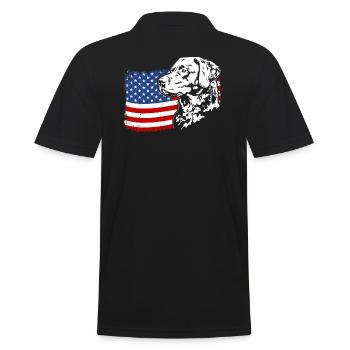Chesapeake Bay Retriever Drapeau de l’Amérique des États-Unis Wilsigns - Polo Homme - noir - Dos - Kai (181cm)