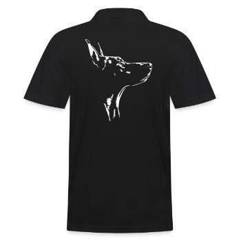 Doberman Dog Dogs Dobie Wilsigns - Men's Polo Shirt - black - Back - Kai (181cm)