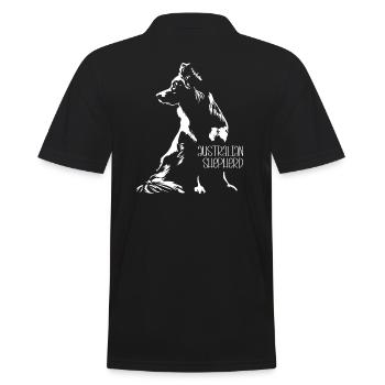 Silhouette de berger australien Aussie Wilsigns - Polo Homme - noir - Dos - Kai (181cm)