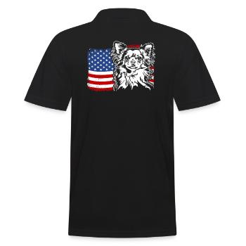 Chihuahua US Amérique Drapeau Chiens Chien Wilsigns - Polo Homme - noir - Dos - Kai (181cm)