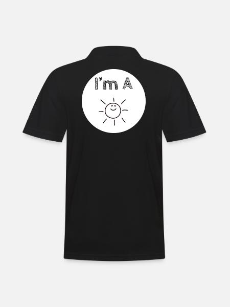 Ich bin ein Sonnenschein - Männer Poloshirt - Schwarz
