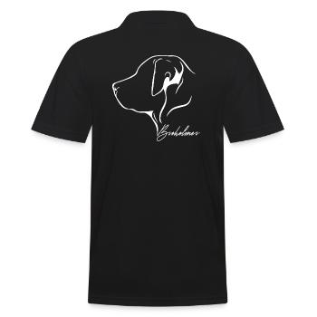 BROHOLMER Profile Dogs Dog Wilsigns - Men's Polo Shirt - black - Back - Kai (181cm)