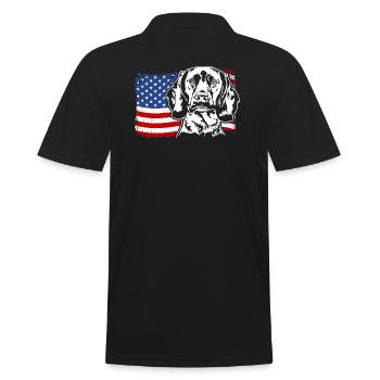Chien de montagne bavarois drapeau américain Wilsigns - Polo Homme - noir - Dos - Kai (181cm)