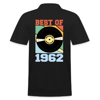 Best of 1962 - Männer Poloshirt - Schwarz - Hinten - Kai (181cm)