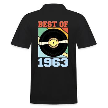 Best of 1963 - Männer Poloshirt - Schwarz - Hinten - Kai (181cm)