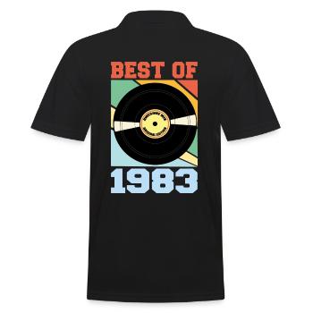Best of 1983 - Men's Polo Shirt - black - Back - Kai (181cm)