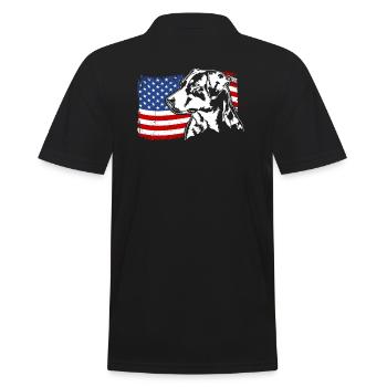 Appenzeller Mountain Dog US Amérique Drapeau Wilsigns - Polo Homme - noir - Dos - Kai (181cm)