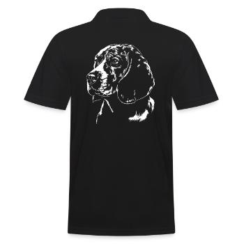 BEAGLE Hundeportrait Jagdhund Hund Hunde Wilsigns - Männer Poloshirt - Schwarz - Hinten - Kai (181cm)