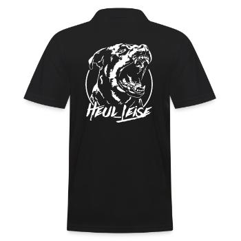 ROTTWEILER heul leise Hundespruch IGP Wilsigns - Männer Poloshirt - Schwarz - Hinten - Kai (181cm)