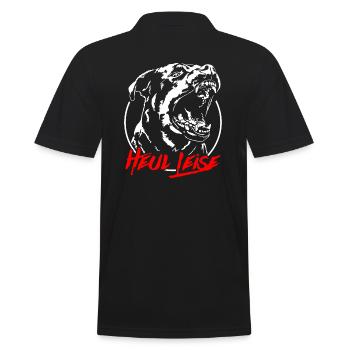 ROTTWEILER heul leise Hundespruch IGP Wilsigns - Männer Poloshirt - Schwarz - Hinten - Kai (181cm)