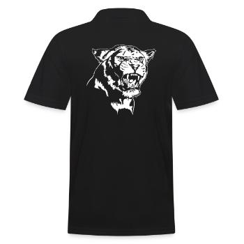 LIONESS Lion Head Lion Mama Animal Safari Wilsigns - Men's Polo Shirt - black - Back - Kai (181cm)
