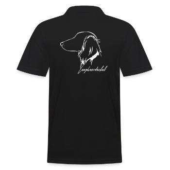 LANGHAARDACKEL Profil Hunde Hund Wilsigns - Männer Poloshirt - Schwarz - Hinten - Kai (181cm)