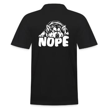 ALASKAN MALAMUTE Nope Chien Disant Chiens Dire - Polo Homme - noir - Dos - Kai (181cm)
