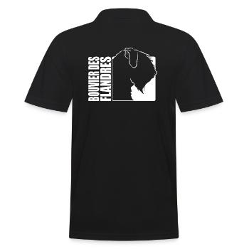 Bouvier des Flandres Profile Dog Dogs Wilsigns - Men's Polo Shirt - black - Back - Kai (181cm)
