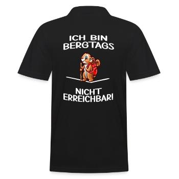 bergwandern servus alpin wanderung bergtags - Männer Poloshirt - Schwarz - Hinten - Kai (181cm)