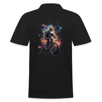 Bonne journée à vélo - Old Man Trippy Motiv - Polo Homme - noir - Dos - Kai (181cm)