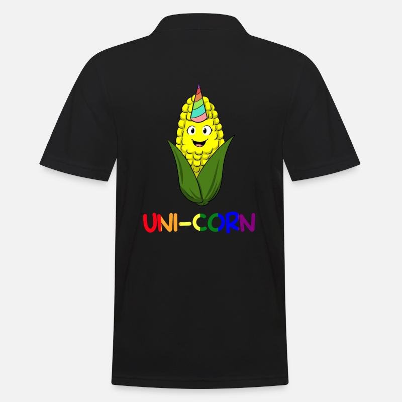 Uni-corn Bauer - Männer Poloshirt - Schwarz