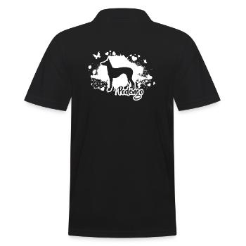 PODENGO Hunderasse Hund Hunde Wilsigns - Männer Poloshirt - Schwarz - Hinten - Kai (181cm)
