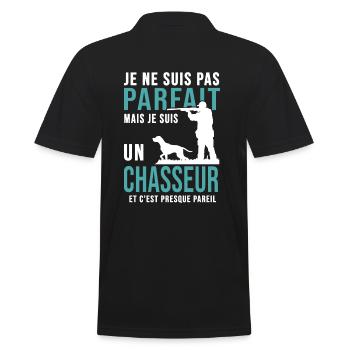 Chasse parfait je suis chasseur cadeau papa fête - Polo Homme - noir - Dos - Kai (181cm)