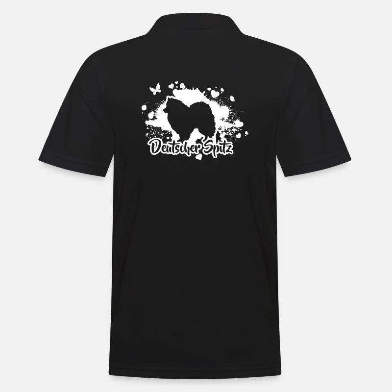 DEUTSCHER SPITZ Hunde Hund Wilsigns - Männer Poloshirt - Schwarz