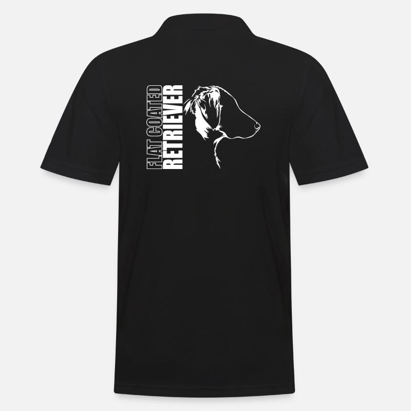 FLAT COATED RETRIEVER Profil Hunde Hund Wilsigns - Männer Poloshirt - Schwarz