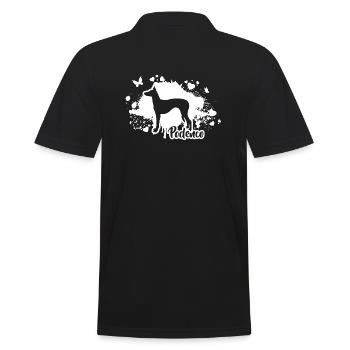 PODENCO Hund Hund Windhund Wilsigns - Männer Poloshirt - Schwarz - Hinten - Kai (181cm)