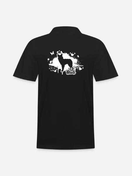 MUDI Hunde Hund Hütehund Wilsigns - Männer Poloshirt - Schwarz