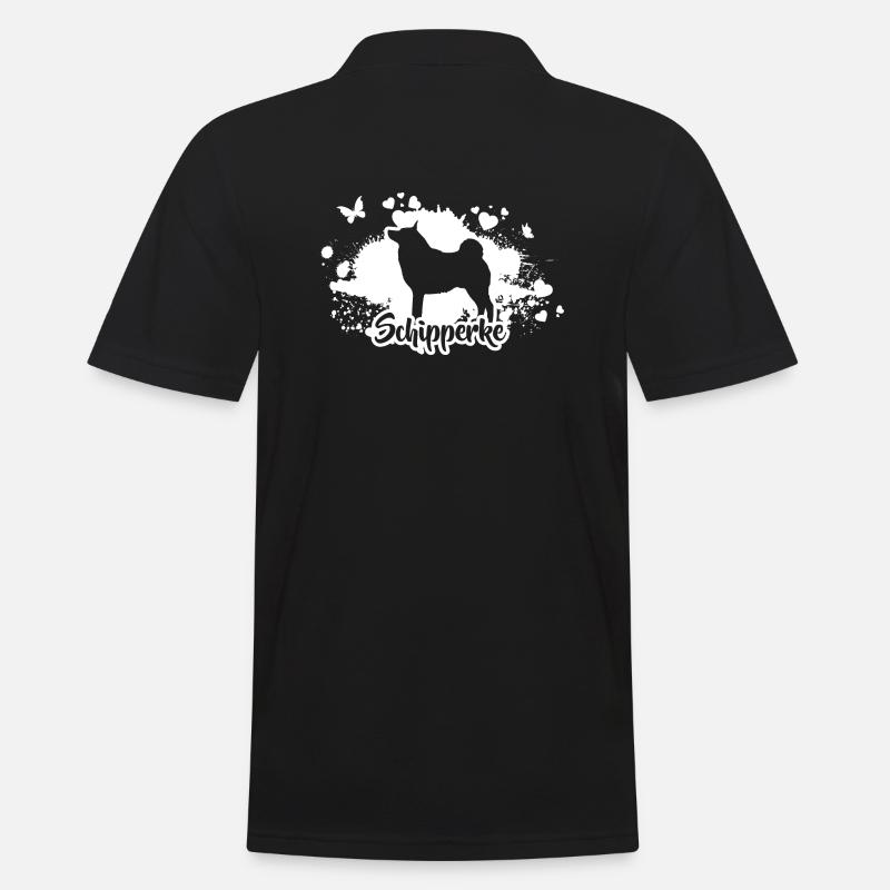 SCHIPPERKE Hunde Hund Wilsigns - Männer Poloshirt - Schwarz