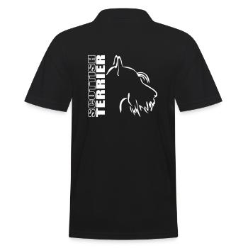 SCOTTISH TERRIER PROFIL Hund Hunde Wilsigns - Männer Poloshirt - Schwarz - Hinten - Kai (181cm)