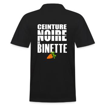 Jardin ceinture noire binette humour jardinier - Polo Homme - noir - Dos - Kai (181cm)