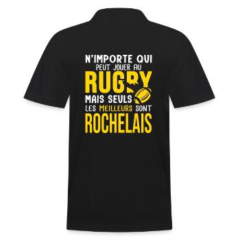 Rugby La Rochelle supporter rochelais club rugby - Polo Homme - noir - Dos - Kai (181cm)