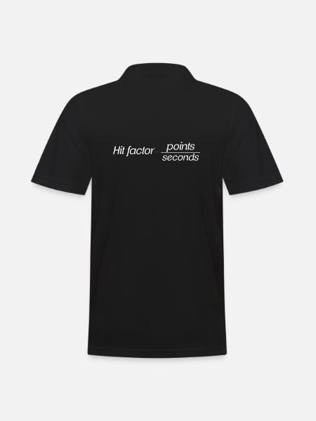 Hit Factor = Points / Seconds - Men's Polo Shirt - black