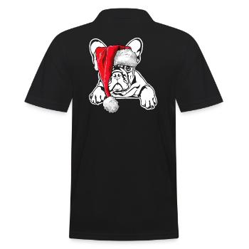 Signes de Noël du Père Noël bouledogue français - Polo Homme - noir - Dos - Kai (181cm)
