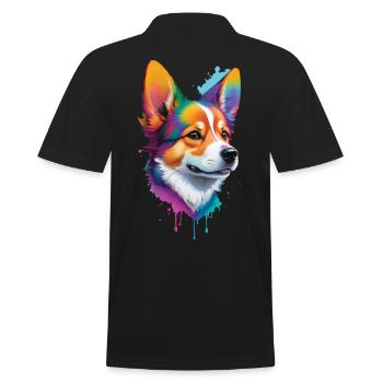 Chien Gallois Corgi Pembroke Dogs Design Pedigree Dog - Polo Homme - noir - Dos - Kai (181cm)