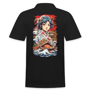 Anime Sushi Aesthetics: Manga Master - Polo Homme - noir - Dos - Kai (181cm)