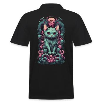 Chats démon tentacules monde souterrain Art gothique - Polo Homme - noir - Dos - Kai (181cm)