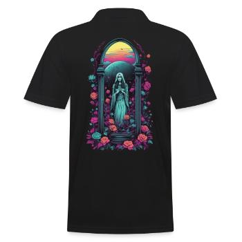 Rétro Goth Vaporwave Victorien Streetwear - Polo Homme - noir - Dos - Kai (181cm)