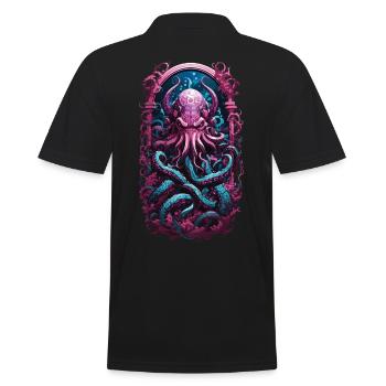 Sombre Kraken Goth Pastel Streetwear - Polo Homme - noir - Dos - Kai (181cm)